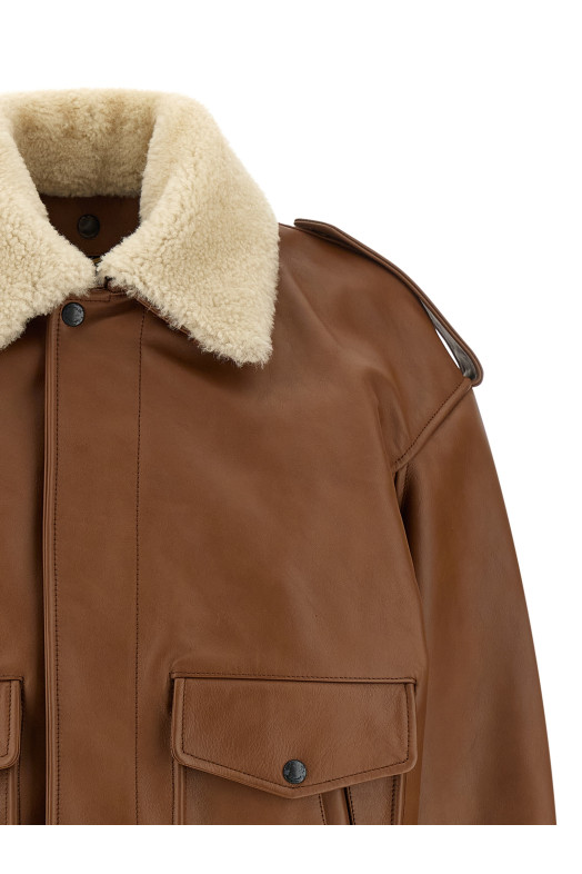 Aviator bomber jacket Brown