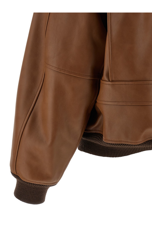 Aviator bomber jacket Brown