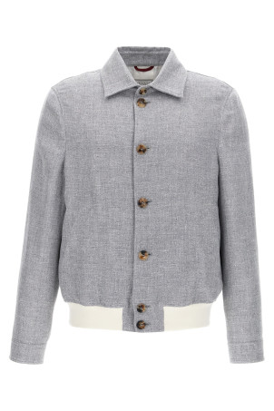Диагональная куртка Серая BRUNELLO CUCINELLI MW4826407C1001 Диагональная куртка Серая BRUNELLO CUCINELLI MW4826407C1001