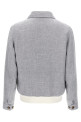 Діагональна куртка Сіра BRUNELLO CUCINELLI MW4826407C1001