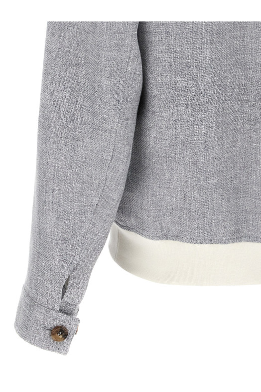 Діагональна куртка Сіра BRUNELLO CUCINELLI MW4826407C1001