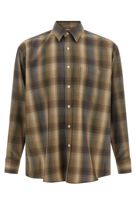 Ultra-fine wool shirt  Brown