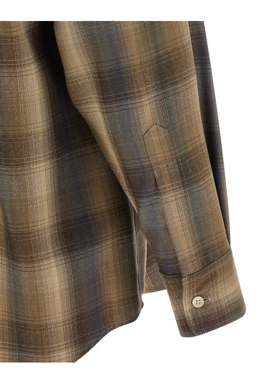 Ultra-fine wool shirt  Brown