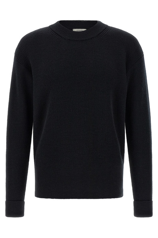 Ребристий вовняний светр Чорний LEMAIRE TO1419LK1042BK999