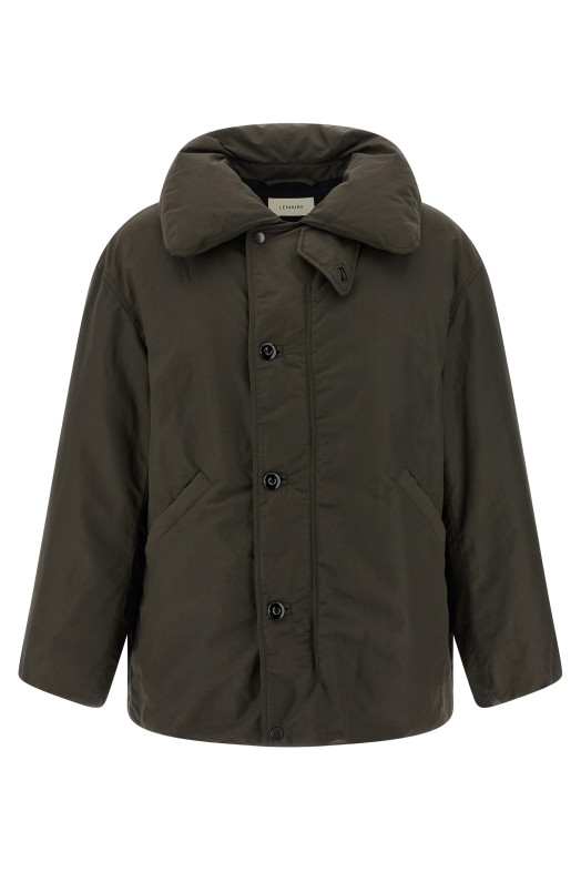 Пуховик з коміром-бульбашкою Коричневий LEMAIRE OW1164LF1019BR507