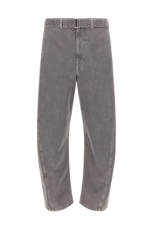 'Twisted Belted' jeans Gray