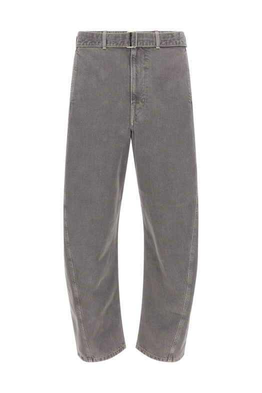 'Twisted Belted' jeans Gray