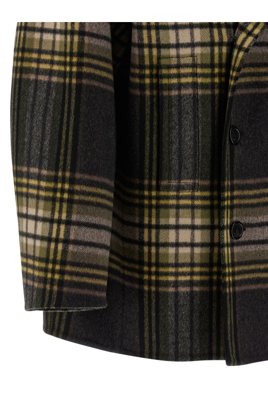 Пальто-кабана Різнокольорове SAINT LAURENT 838047Y3J681737