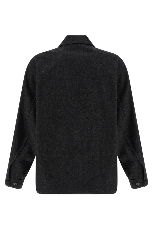 Wool overshirt Black