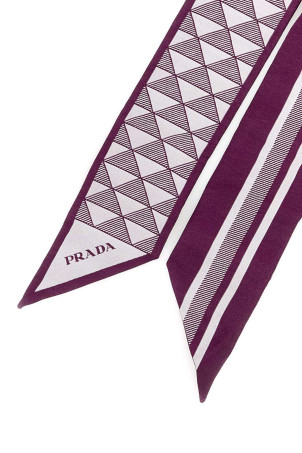 Вишитий шовковий фуляр PRADA (1FF0082C81)