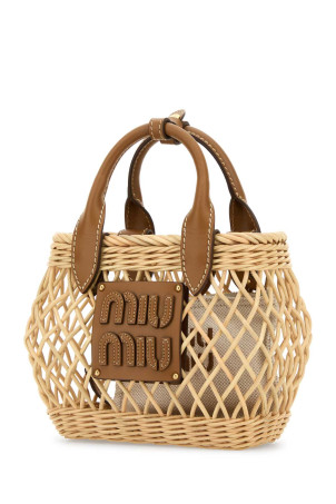 Raffia handbag MIU MIU (5BA2872CQV) Raffia handbag MIU MIU (5BA2872CQV)