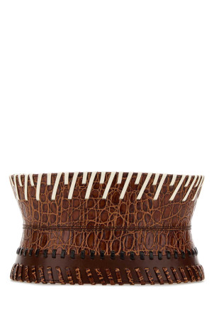 Brown leather belt DRIES VAN NOTEN (252011400595) Brown leather belt DRIES VAN NOTEN (252011400595)