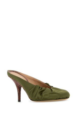 Olive green satin mules DRIES VAN NOTEN (252011734699) Olive green satin mules DRIES VAN NOTEN (252011734699)