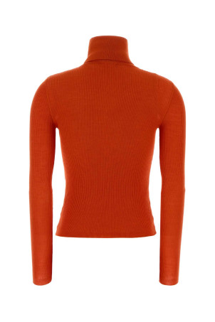 Светр з кашеміру оранжевого кольору SAINT LAURENT (637869YAPK2)