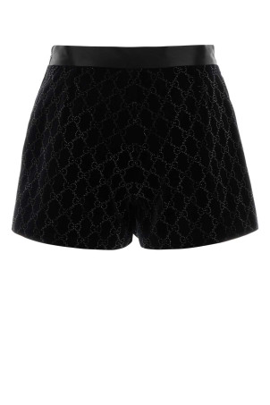 Embroidered velvet shorts Black GUCCI (835784ZJV75) Embroidered velvet shorts Black GUCCI (835784ZJV75)