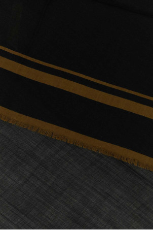 Чорний вовняний шарф SAINT LAURENT (8421703Y200)