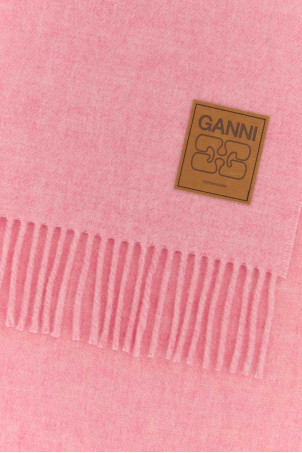 Pink wool scarf GANNI (A6942) Pink wool scarf GANNI (A6942)