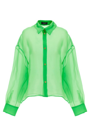 Рубашка из органзы 80-х годов Зеленая A.W.A.K.E. MODE (T03GT14GREEN)