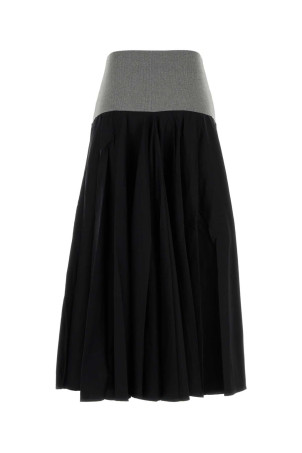 Black stretch poplin Claudia skirt Black-grey GIMAGUAS (CLAUDIAMAXISKIRT) Black stretch poplin Claudia skirt Black-grey GIMAGUAS (CLAUDIAMAXISKIRT)