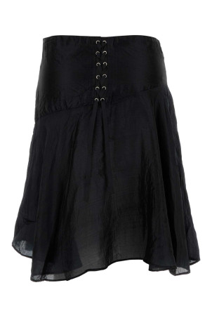 Black silk Justine skirt Black GIMAGUAS (JUSTINEMINISKIRT) Black silk Justine skirt Black GIMAGUAS (JUSTINEMINISKIRT)