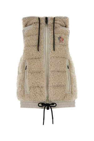Безрукавка з тканини кольору слонової кістки MONCLER GRENOBLE (K20988G00014899A9) Безрукавка з тканини кольору слонової кістки MONCLER GRENOBLE (K20988G00014899A9)