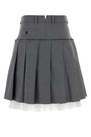 Серая юбка из эластичной полиэстеровой смеси Grey GIMAGUAS (TAILOREDMIDISKIRT) Серая юбка из эластичной полиэстеровой смеси Grey GIMAGUAS (TAILOREDMIDISKIRT)