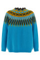 Jacquard pattern sweater BLUE
