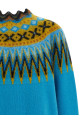 Jacquard pattern sweater BLUE