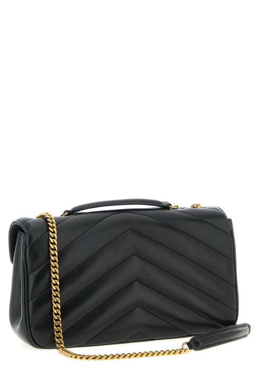 Средняя сумка через плечо «Loulou» Черная 801439AAEAX1000