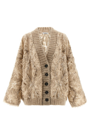 Sequin cardigan Beige