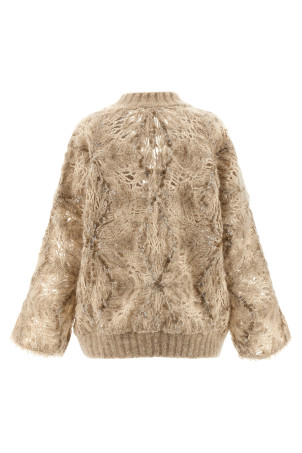 Sequin cardigan Beige