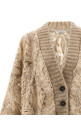 Кардиган з паєтками Бежевий BRUNELLO CUCINELLI MNCR22106CZD64