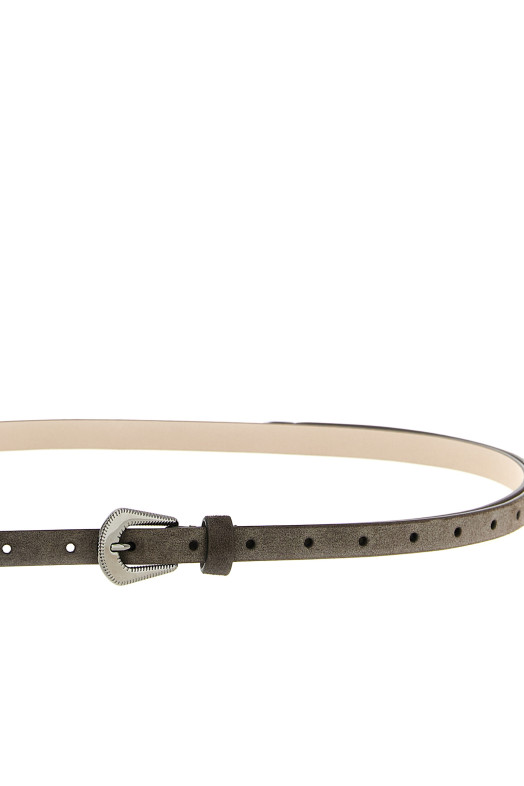 Suede belt Brown