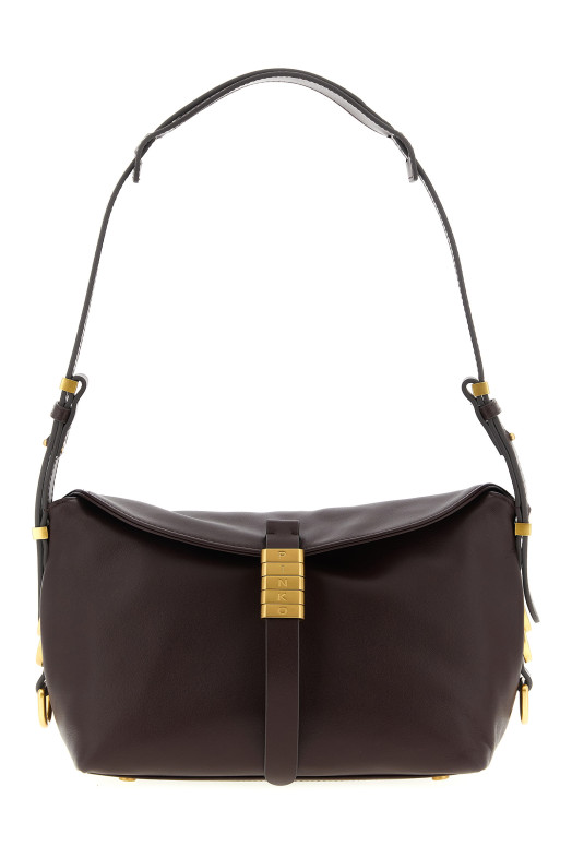 Маленька сумка через плече «Saddle Baguette» бордового кольору 105895A1ZXLA7Q