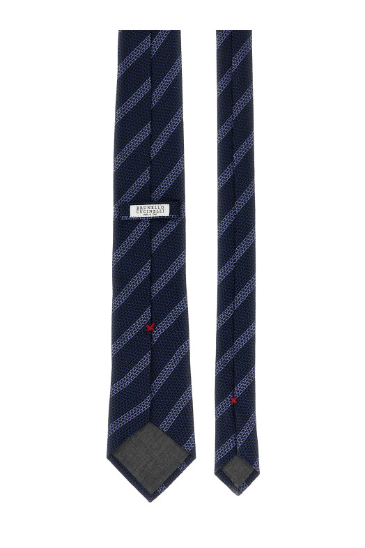 Шелковый галстук Синий BRUNELLO CUCINELLI MI8860018C7665