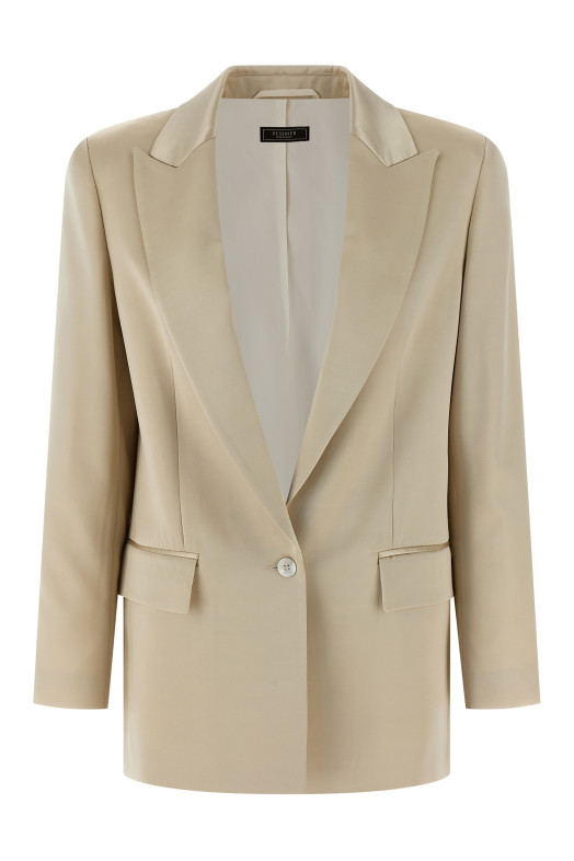 Атласный блейзер Бежевый E0119707556041