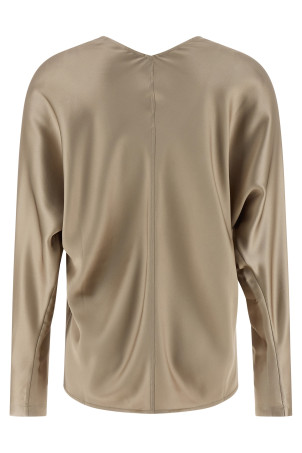Шовкова блузка Бежева BRUNELLO CUCINELLI MB179DI702C8576 Шовкова блузка Бежева BRUNELLO CUCINELLI MB179DI702C8576