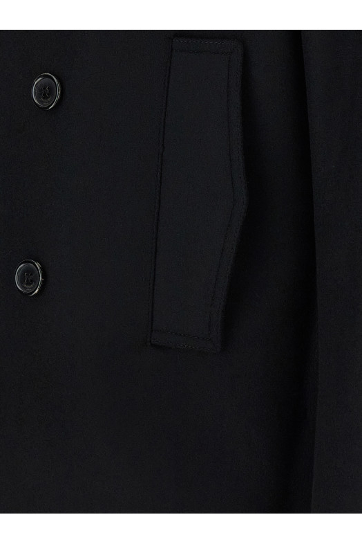 Шерстяное пальто Черный SAINT LAURENT 760649Y060W1000 Шерстяное пальто Черный SAINT LAURENT 760649Y060W1000