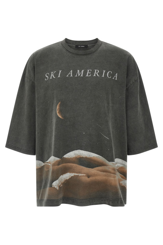'Ski America' T-shirt Gray