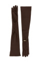 Перчатки из наппы Коричневые ELISABETTA FRANCHI GU08R58E2EA3