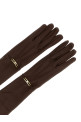 Перчатки из наппы Коричневые ELISABETTA FRANCHI GU08R58E2EA3