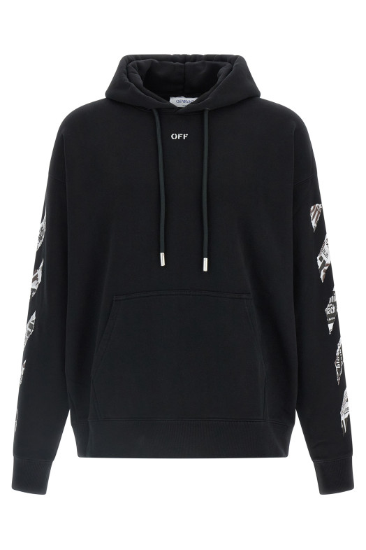 'Newspaper Arrow Skate' hoodie Black