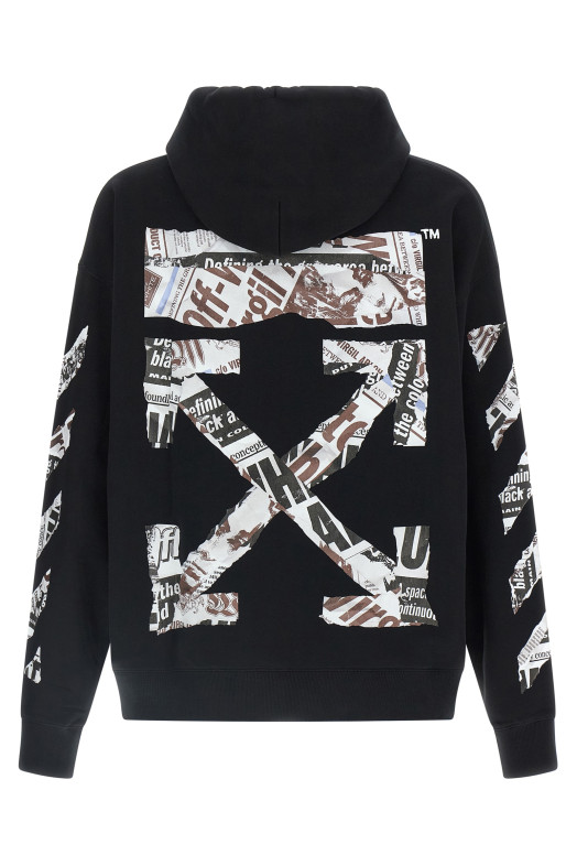 'Newspaper Arrow Skate' hoodie Black