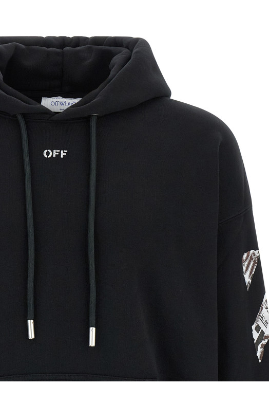 'Newspaper Arrow Skate' hoodie Black