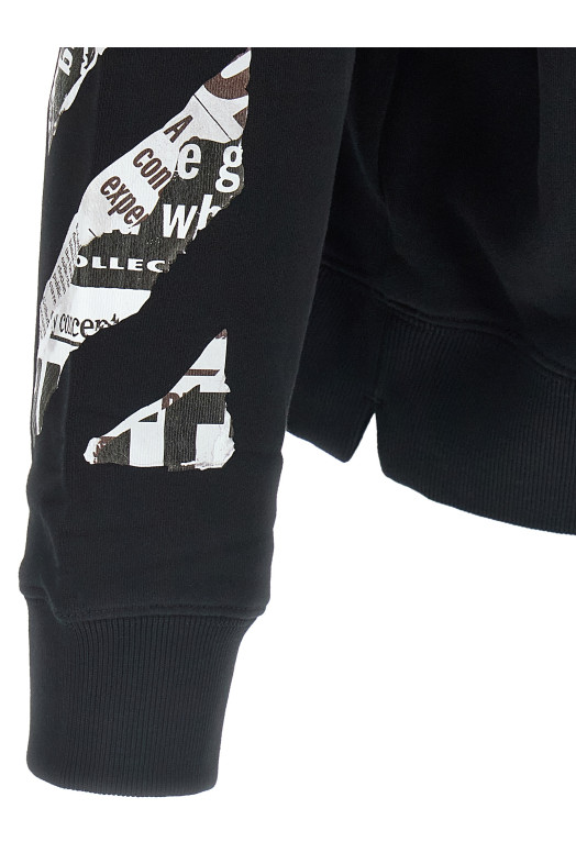 'Newspaper Arrow Skate' hoodie Black