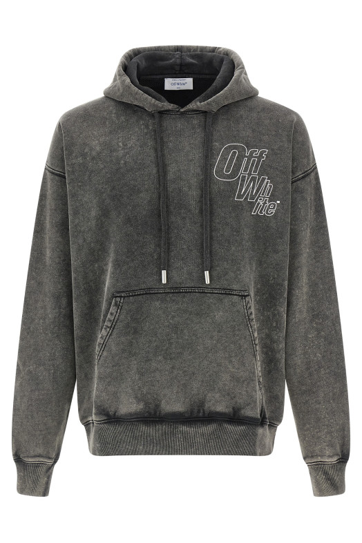 'Outline Arrow Skate' hoodie Gray