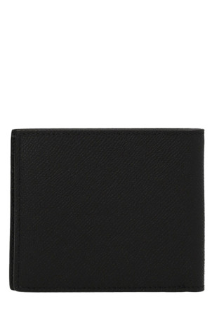 Logo leather wallet Black
