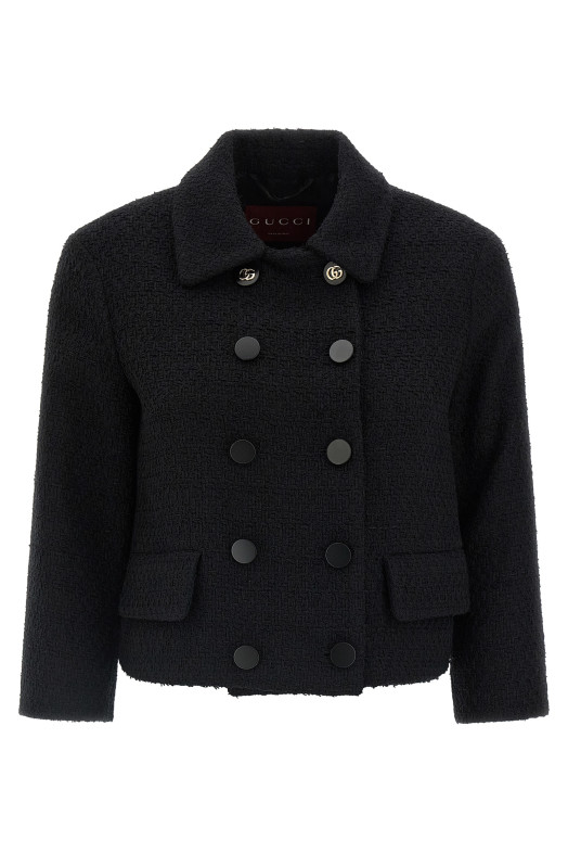 Блейзер из шерсти букле Черный GUCCI 823781Z7AU91000