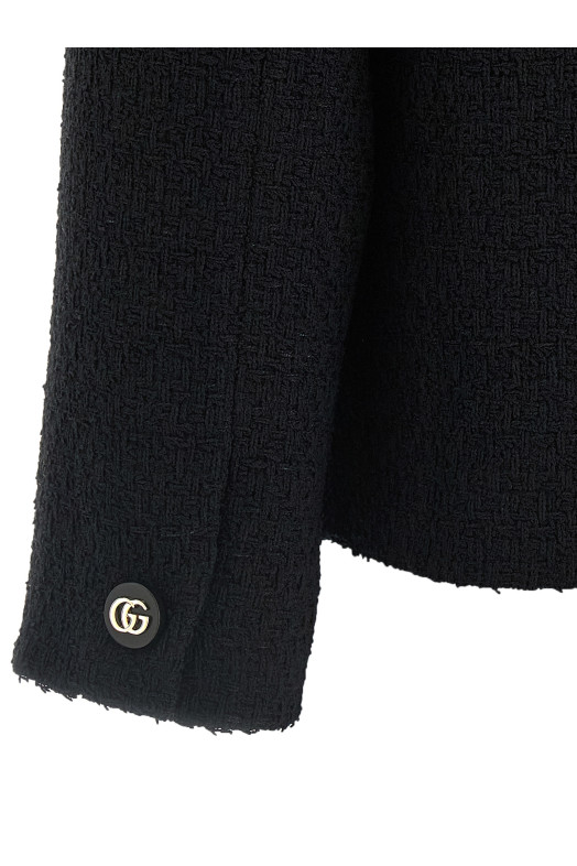 Блейзер из шерсти букле Черный GUCCI 823781Z7AU91000