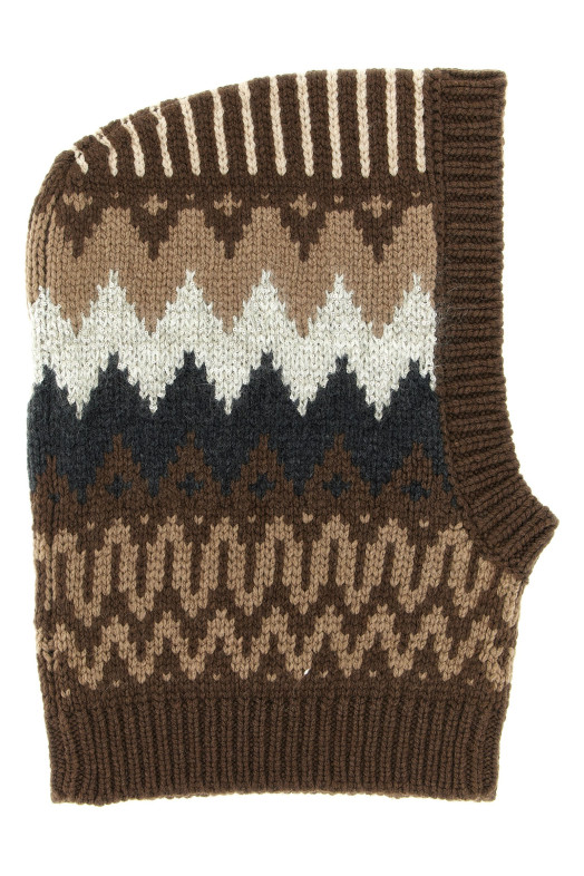 Балаклава з кашеміру, коричнева BRUNELLO CUCINELLI M52371979C2229 Балаклава з кашеміру, коричнева BRUNELLO CUCINELLI M52371979C2229